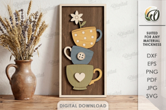 Triple plant Wall Decors Bundle Laser Cut. Rustic Home sign Product Image 12