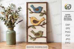 Triple plant Wall Decors Bundle Laser Cut. Rustic Home sign Product Image 13