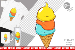 Triple Scoop Clipart Product Image 1
