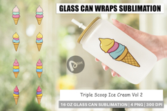 Glass Can Triple Scoop Product Image 1