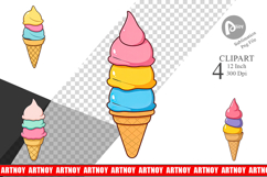 Triple Scoop Clipart Product Image 1