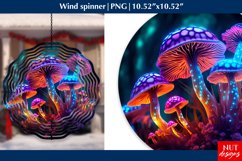 Mushrooms wind spinner, Glowing Halloween wind spinner PNG Product Image 1