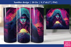 Mystic Witch tumbler sublimation PNG Halloween tumbler Product Image 1