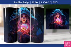Witch cast a spell Halloween tumbler sublimation PNG 20oz Product Image 1