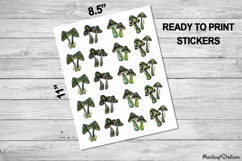 Trippy Mushrooms Stickers | Vintage Printable PNG Clipart Product Image 2
