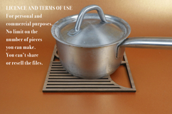 Trivet Bauhaus2 Vector File for Laser Cutter. Product Image 4