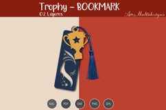 Trophy Bookmark SVG Template Product Image 2