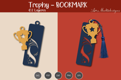 Trophy Bookmark SVG Template Product Image 1