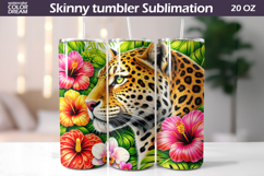 Leopard Tumbler Wrap | Tropical Jungle Sublimation Product Image 1