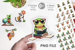 Tropical School Animals Sticker Product Image 1