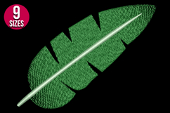 Tropical Banana Leaf Machine Embroidery Design - 9 Sizes Product Image 2
