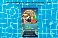Tropical Bash Flyer, Tropical Bash Canva Flyer, Pool Party Product Image 3
