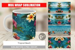 Mug Wrap Design Tropical Beach Product Image 1