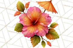 Tropical Beach Flower Clipart &amp; Clip Art PNG Product Image 2