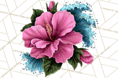 Tropical Beach Flower Clipart &amp; Clip Art PNG Product Image 3