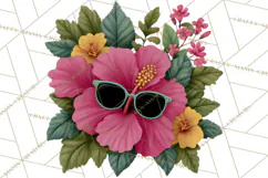 Tropical Beach Flower Clipart & Clip Art PNG Product Image 4