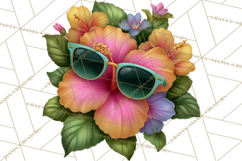 Tropical Beach Flower Clipart &amp; Clip Art PNG Product Image 5
