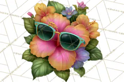 Tropical Beach Flower Clipart & Clip Art PNG Product Image 5