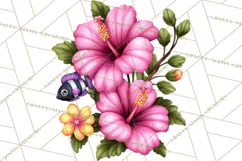 Tropical Beach Flower Clipart & Clip Art PNG Product Image 4