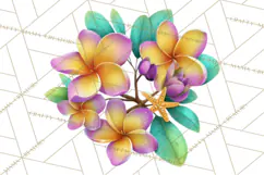 Tropical Beach Flower Clipart & Clip Art PNG Product Image 3