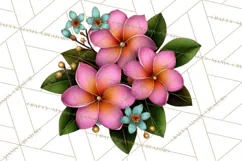 Tropical Beach Flower Clipart & Clip Art PNG Product Image 2