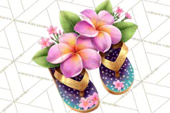 Tropical Beach Flower Clipart & Clip Art PNG Product Image 5
