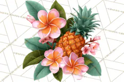 Tropical Beach Flower Clipart & Clip Art PNG Product Image 3