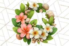 Tropical Beach Flower Clipart &amp; Clip Art PNG Product Image 2