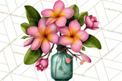 Tropical Beach Flower Clipart & Clip Art PNG Product Image 3