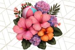 Tropical Beach Flower Clipart &amp; Clip Art PNG Product Image 5