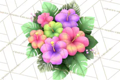 Tropical Beach Flower Clipart & Clip Art PNG Product Image 2
