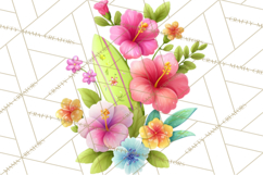 Tropical Beach Flower Clipart &amp; Clip Art PNG Product Image 4