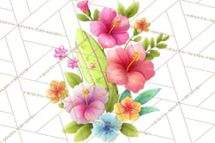 Tropical Beach Flower Clipart & Clip Art PNG Product Image 4