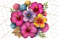 Tropical Beach Flower Clipart &amp; Clip Art PNG Product Image 2