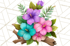 Tropical Beach Flower Clipart &amp; Clip Art PNG Product Image 4