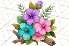 Tropical Beach Flower Clipart & Clip Art PNG Product Image 4