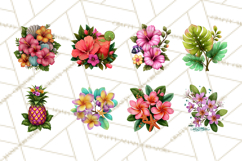 Tropical Beach Flower Clipart &amp; Clip Art PNG Product Image 5