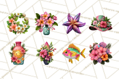 Tropical Beach Flower Clipart &amp; Clip Art PNG Product Image 7