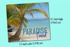 tropical beach skinny tumbler sublimation design