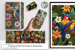 Digital Paper Tropical Birds Perched Product Image 1