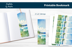 Tropical Seashore Bookmark Sublimation, Printable Bookmark Product Image 1