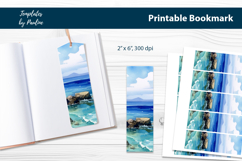 Summer Ocean Bookmark Sublimation, Printable Bookmark Product Image 1