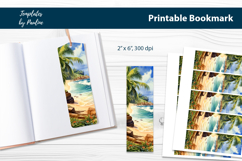 Tropical Seashore Bookmark Bundle, Printable Bookmark Product Image 9