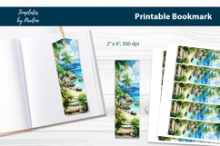 Tropical Travel Bookmark Sublimation, Printable Bookmark Product Image 1