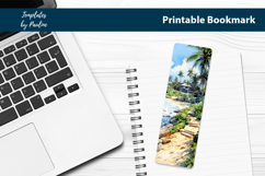 Tropical Beach Bookmark Sublimation, Printable Bookmark Product Image 2
