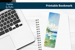 Tropical Seashore Bookmark Sublimation, Printable Bookmark Product Image 2