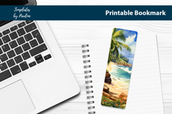 Tropical Coast Bookmark Sublimation, Printable Bookmark Product Image 2