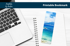 Sunny Ocean Bookmark Sublimation, Printable Bookmark Product Image 2
