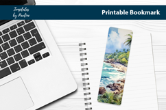 Tropical Seashore Bookmark Sublimation, Printable Bookmark Product Image 2