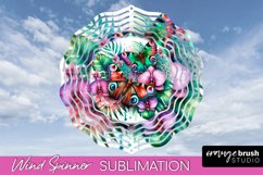 Butterfly Wind Spinner - Summer Flowers Spinner Sublimation Product Image 1